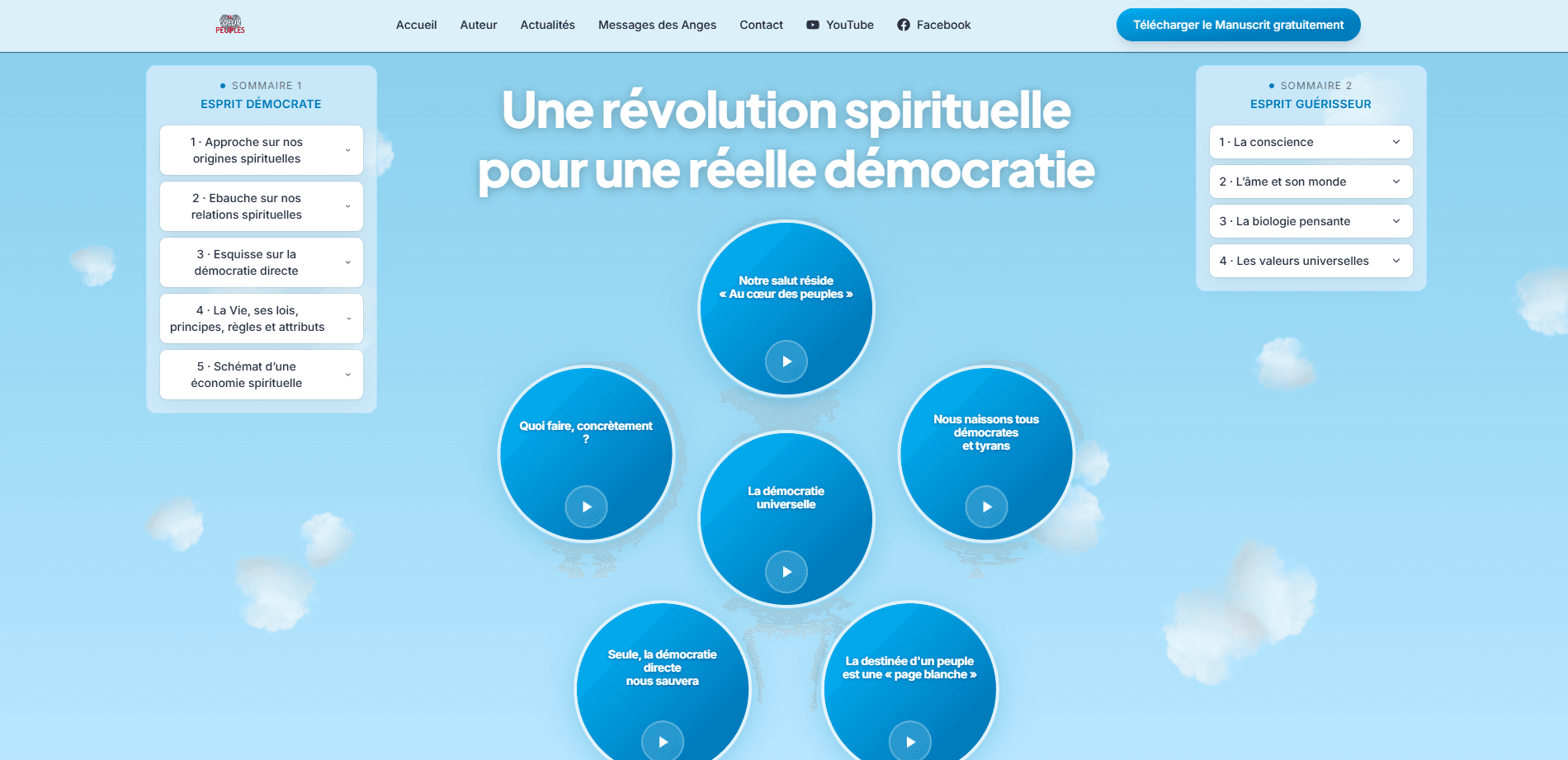 Site internet réalisé pour Au Cœur Des Peuples