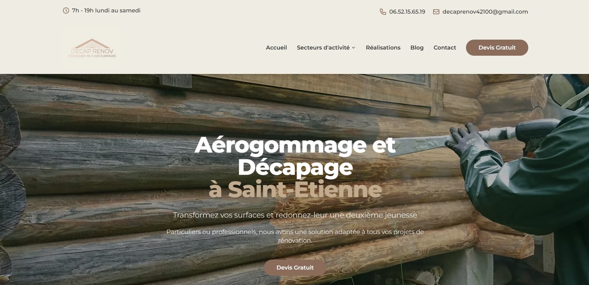 Site internet réalisé pour DecapRenov