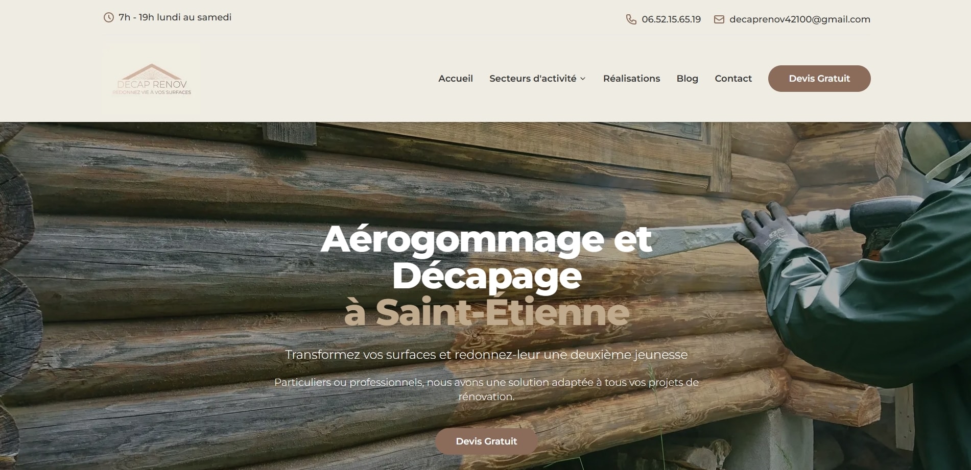 Site internet réalisé pour DecapRenov
