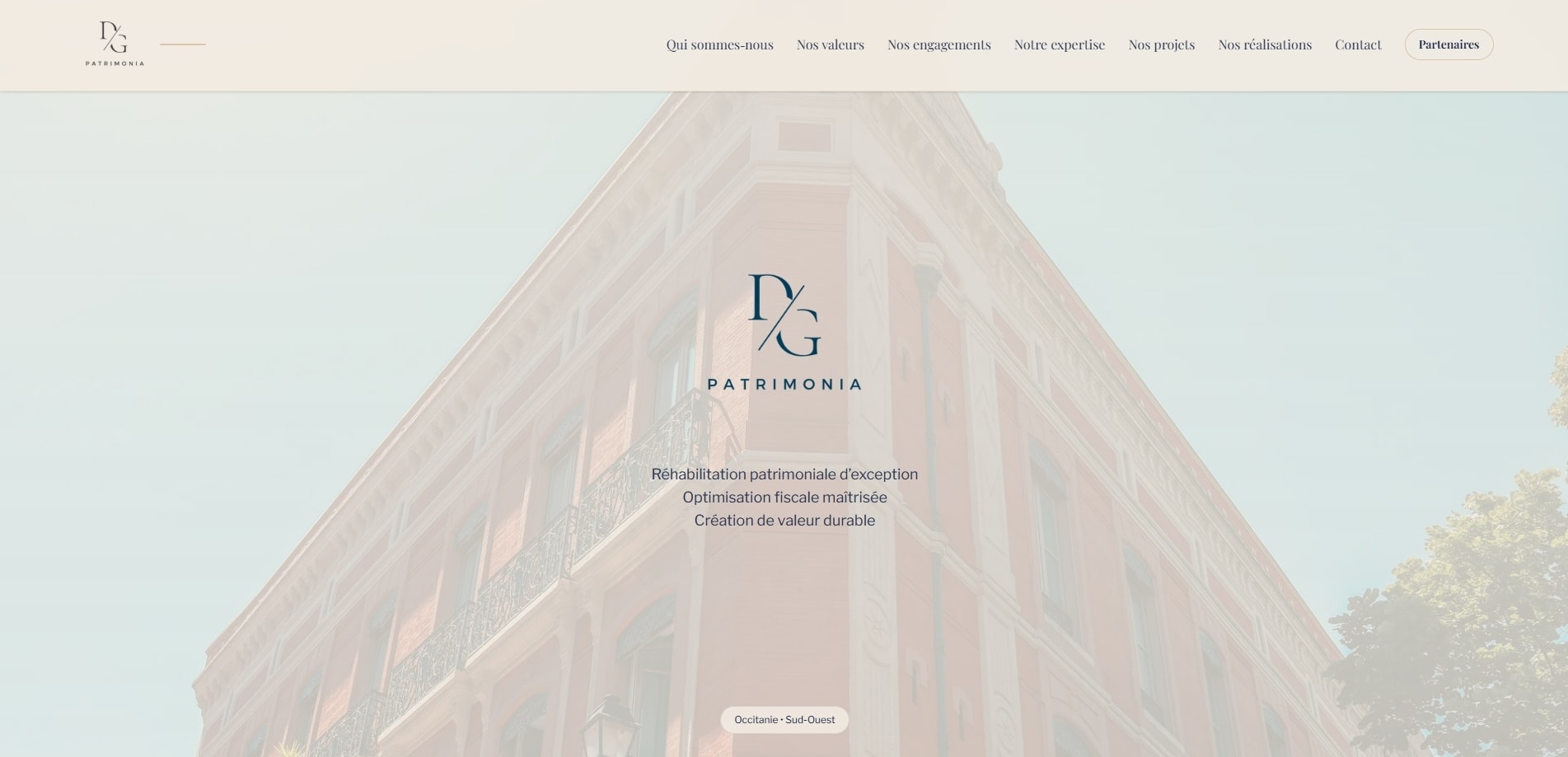 Site internet réalisé pour DG Patrimonia