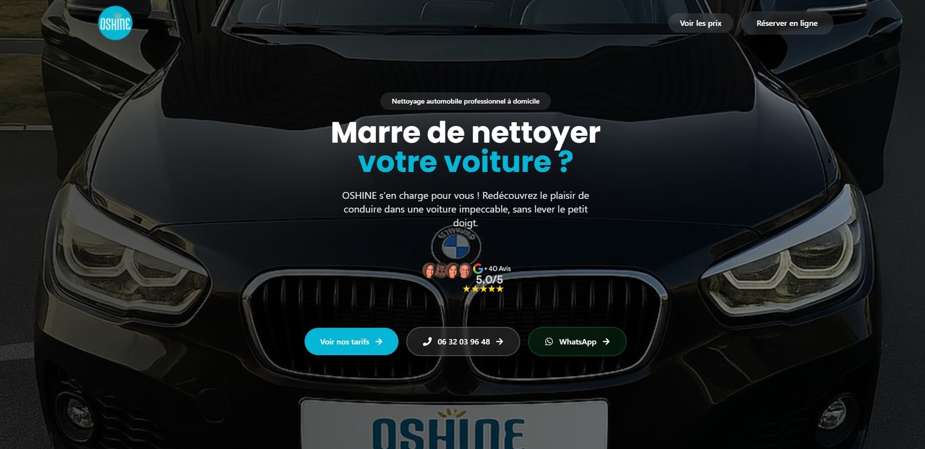 Site internet réalisé pour Oshine